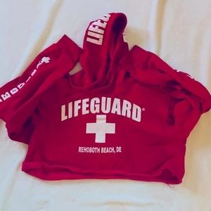 Cropped lifeguard hoodie size medium